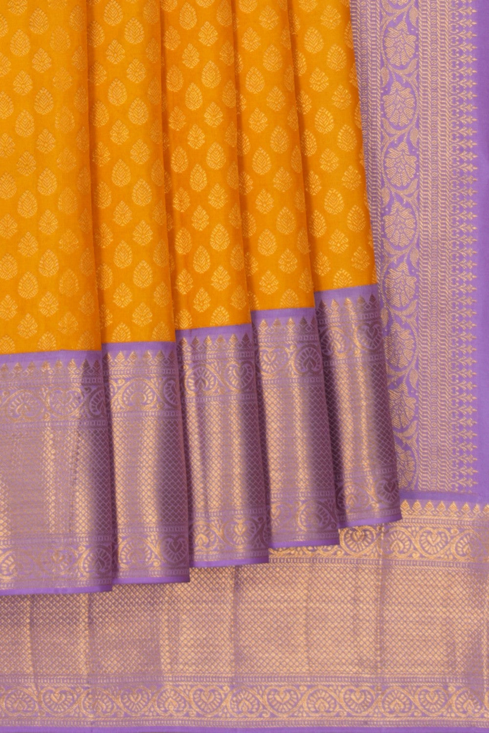 Image of Kanchipattu Brocade Yellow Saree